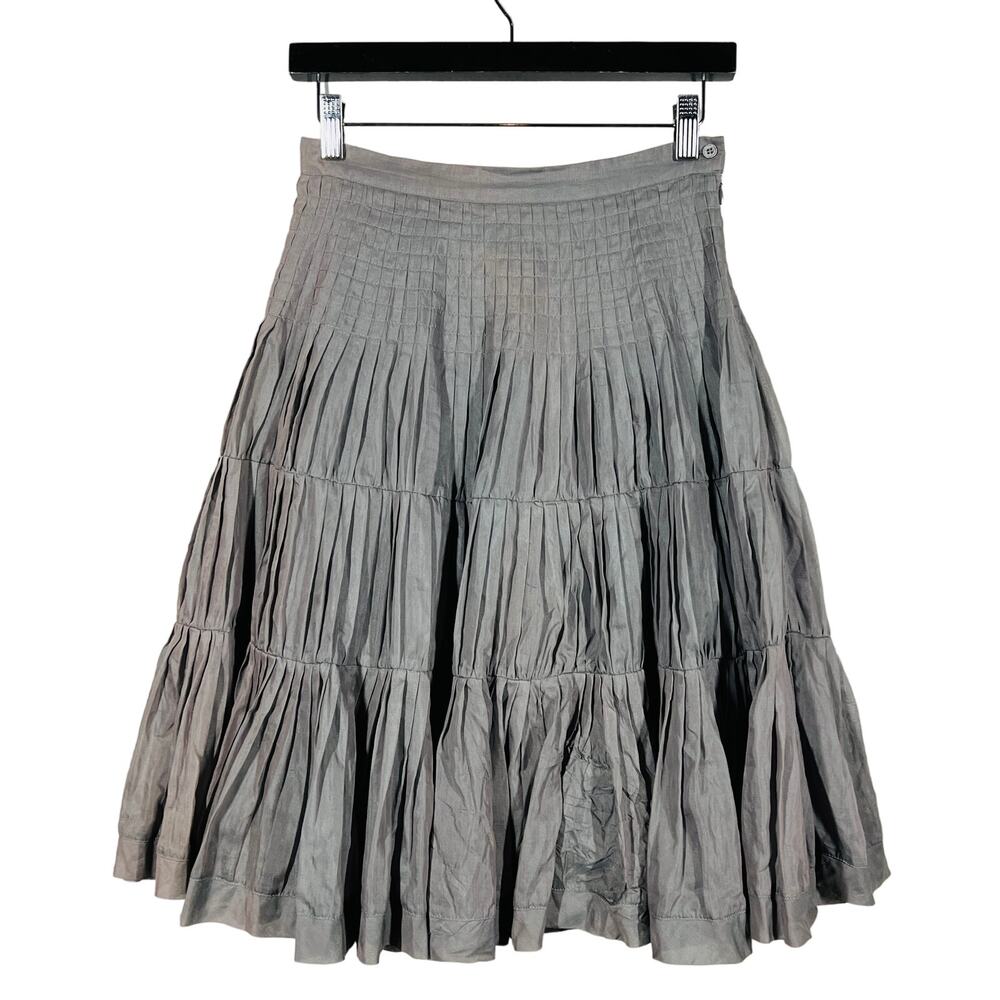 Adolfo Dominguez Pleated Midi Skirt Casual No Stretch Gray - 38